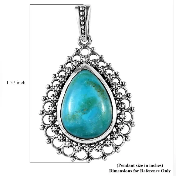 Peruvian Opalina Pendant in Sterling Silver 8.74 cts - Picture 5 of 5